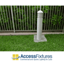 Round Dome Top Bollards Louvers White