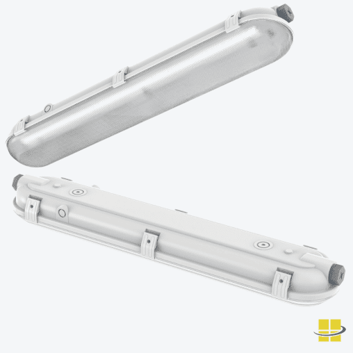 VAEL 23w LED Vapor Proof Linear Fixture, Selectable Kelvin