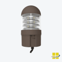 ORBE 14-19-24 LED Round Dome-Top Louvered Reflector Bollard Light - Image 3