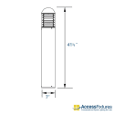LUVO Medium Socket Stainless Steel Bollard Light with Louvers - Image 2