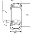 HAMA 40w LED Up/Down Shape Wall Pack, Architectural Style - Image 21