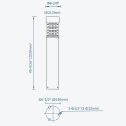 25w Flat Top Bollard light