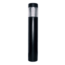 TEFA 17w 590 Amber LED Prismatic Glass Round Flat Top Bollard 120-277v
