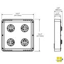 200w vandal resistant led lighting dimensions