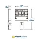 Bocce LED Lighting with Poles 13' x 76' Court - 11 fc 2.80 max/min APTA 120 dimensions