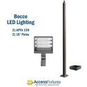 Bocce LED Lighting with 2 Poles 12' x 70' Court - 12 fc 2.67 max/min - Image 2