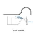 round hook arm dimensions