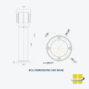 BOLI Solar LED Bollard Light - Round Solar Bollard Light - Image 6