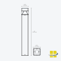 SQUO 10-20-30 Square Heavy Duty Vandal Resistant LED Bollard Light - Image 4