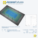Dark Sky Club-Level Single Tennis Court Package- 41fc, 1.53 Max/Min 6 720w LED lights on 6 25' Poles - Image 4