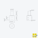 4″ Round Pole Tenon Adapter, 2-3/8 Outside Diameter - Image 7