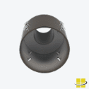 4″ Round Pole Tenon Adapter, 2-3/8 Outside Diameter - Image 5