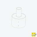 6″ Round Pole Tenon Adapter, 2-3/8 Outside Diameter - Image 5