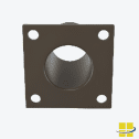 4″ Square Wall Tenon Mount - Image 4