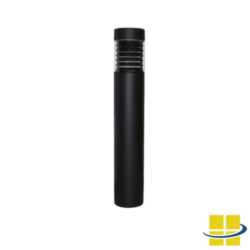 LUVO Bollard Light, Medium Socket, Louvers, Round Flat Top