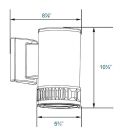 HAMA 21w Down Light LED Fixture Dimensions