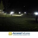 Bronze Round Flat Top Commercial Bollard Light with Type 5 Glass