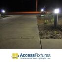 Bronze Round Flat Top Commercial Bollard Light with Type 5 Glass
