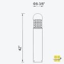 VAND 35w LED Louvered Round Dome Top Bollard Light - Image 2
