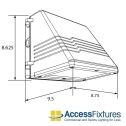 25w Full Cutoff Wall Pack Dimensions