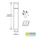 17w Turtle & Wildlife Friendly Square Bollard, Louvers 120-277v dimensions