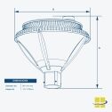 84w LED post Top Fixture