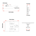 8w LED solar light dimensions