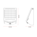 15w solar wall pack dimensions
