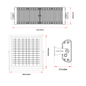 SYNA 50w Solar flood light dimensions