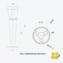 BOLE Solar LED Bollard Light - Inverted Cone Bollard light - Image 6
