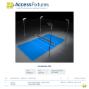 Solar Volleyball Court Lighting Package – Avg. 30fc, 1.88 Max/Min, 4 200w LED Lights on 4 30′ Poles - Image 4