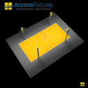 Volleyball Court Lighting Package – Avg. 41fc, 1.35 Max/Min, 4 360w LED Lights on 4 25′ Poles - Image 3