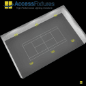 Indoor Tennis Court LED Lighting Package- 50fc, 1.15 Max/Min 6 720w LED lights, mounted 25' - Image 3