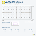 Indoor Pickleball Court Lighting Package - 60fc, 1.07 max/min, 4 480w LED Lights, mounted 20' - Image 2