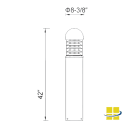 VAND 25 LED Louvered Round Dome Top Bollard Light - Image 12
