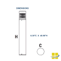 BORB 14-19-24 LED Round Flat-Top Louvered Reflector Bollard Light - Image 10