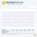 Indoor Tennis Court LED Lighting Package -93fc, 1.12 Max/min 24 240w LED Lights, mounted 25' - Image 2