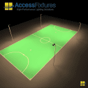 Outdoor Futsal Court LED Lighting Package -32fc, 1.98 Max/min 8 720w LED Lights, mounted 30' - Image 3