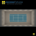 Indoor Tennis Court LED Lighting Package -55fc, 1.12 Max/min 24 150w LED Lights, mounted 25' - Image 4