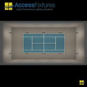 Indoor Tennis Court LED Lighting Package - 56fc, 1.21 Max/min 10 340w LED Lights, mounted 25' - Image 4