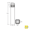 ARCO 40 Square Heavy Duty Vandal Resistant LED Bollard Light - Image 4