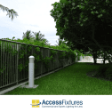 Round Dome Top Bollards Louvers White Florida Hotel