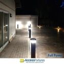OPPE 26w Round Flat Top LED Bollard Light with Reflector - Dimmable LED Bollard Light - IP67, CSA Rated, Aluminum Housing view two full power