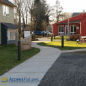 Round Dome Top Bollards - Louvers - Installed