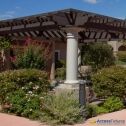 Round Dome Top Commercial Bollard Light with Louvers