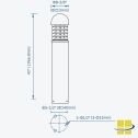 25w Round Dome TOp Bollard light