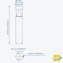 VENU 25w LED Cone Reflector Round Flat Top Bollard Light - Image 3