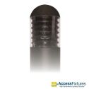 17w Turtle & Wildlife Friendly Round Dome Top Bollard, Louvers 120-277v - detail