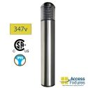 17w Turtle & Wildlife Friendly Round Dome Top Bollard, Louvers 347v CSA IP65