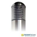 17w Turtle & Wildlife Friendly Round Dome Top Bollard, Louvers 120-277v - detail